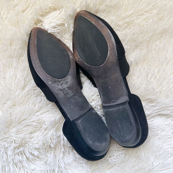 Eileen Fisher Black Ida D'orsay Ballerina Flats US Size 7 - Picture 7 of 10